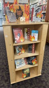 Our Banned Books display is one of several currently featuring, including one on the history of Dansville Central Schools.